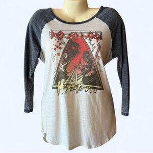 DEF LEPPARD Graphic Women's Top - Black and White